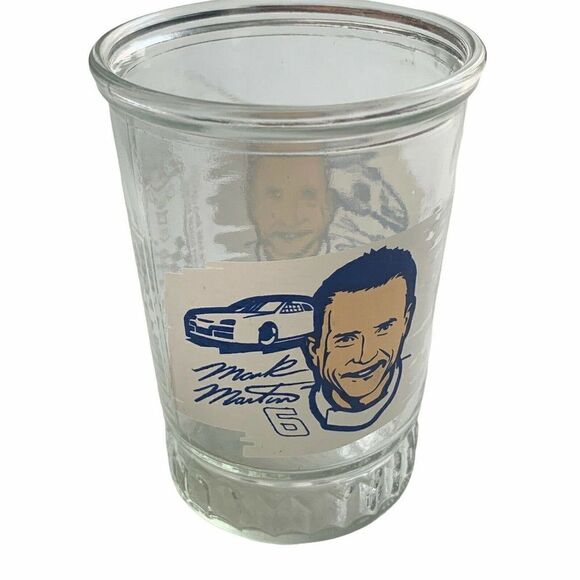 Mark Martin Nascar Rouche Racing Jam Jar Glass 90s - Picture 2 of 4